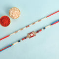 Set of 2 Traditional Rakhis for Brothers with Roli Chawal and Ram Sita Stickers – Raksha Bandhan Gift Pack. India’s Largest Pooja Accessories Brand - www.satvikstore.in