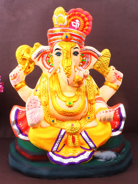 Graceful 13.5-inch Umaputra eco-friendly Ganpati idol | India’s Largest Pooja Accessories Brand – www.satvikstore.in