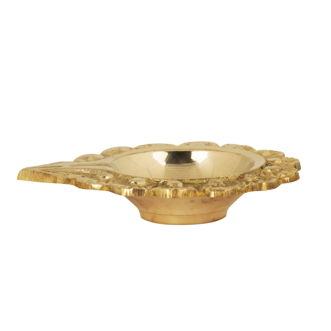 Adorable Floral Brass Laxmi Diya