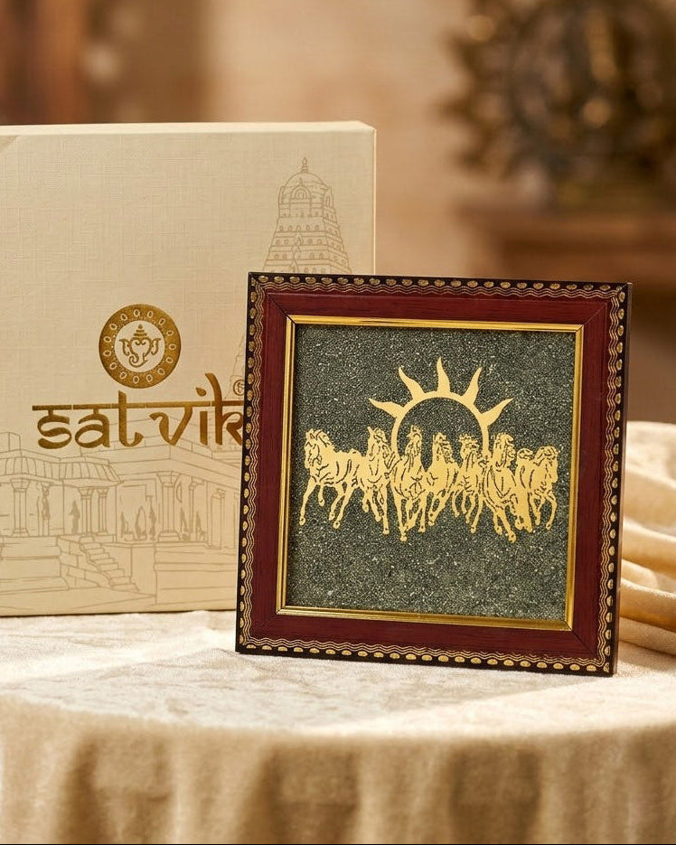 7 Horses Raw Pyrite Frame