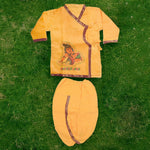 Size 18 Krishna dhoti kurta dress costume in traditional yellow and white, ideal for Janmashtami and Laddu Gopal idol dressing India’s Largest Pooja Accessories Brand – www.satvikstore.in