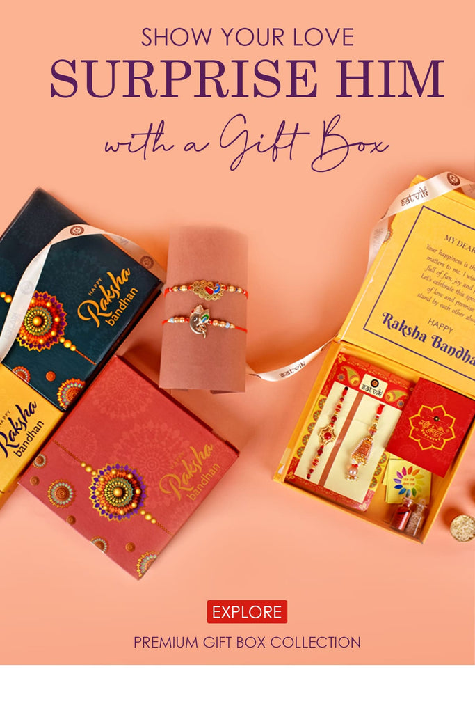 Rakhi Gift Boxes: Discover beautifully curated Rakhi gift boxes at Satvikstore.in