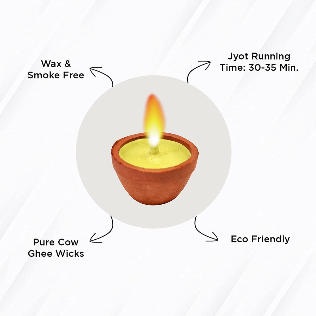 60 Min Cow Ghee Diya (Nitya Jyot) Puja Store Online Pooja Items Online Puja Samagri Pooja Store near me www.satvikstore.in