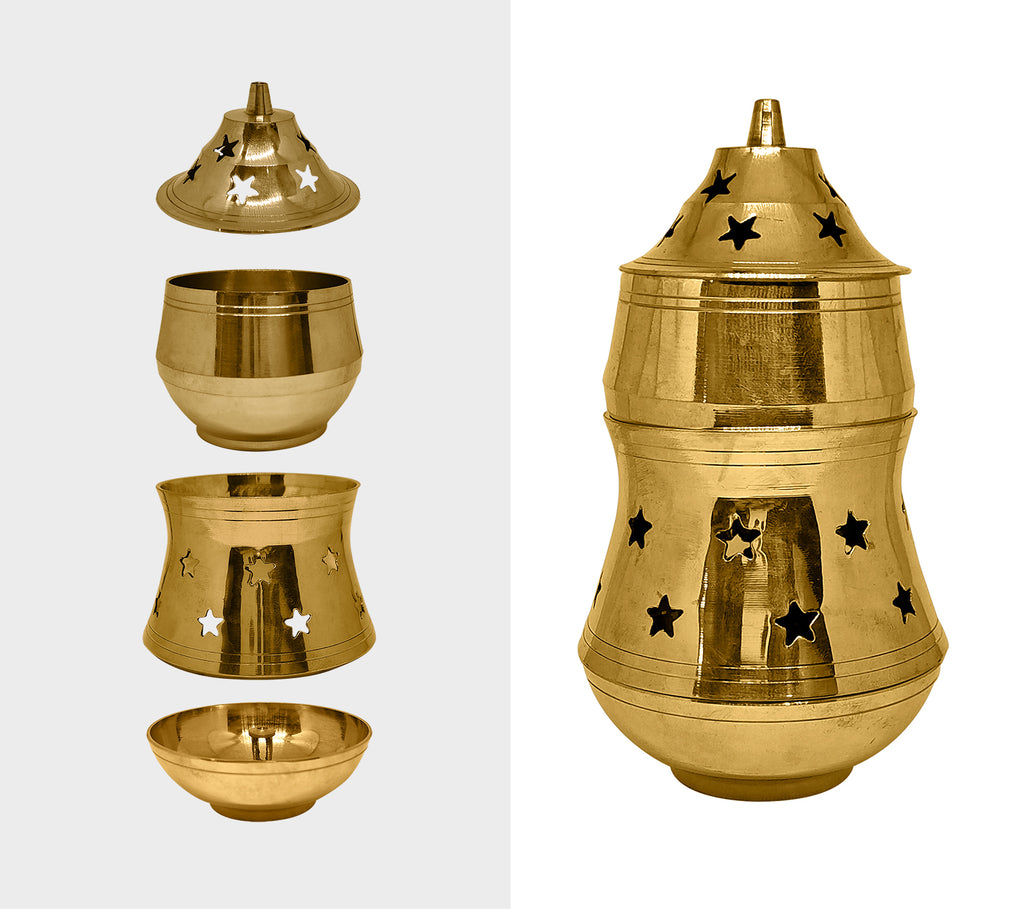 Antique Brass Essential Oil Burner Puja Store Online Pooja Items Online Puja Samagri Pooja Store near me www.satvikstore.in