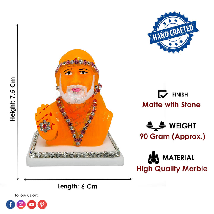 Marble Shirdi Sai Idol Puja Store Online Pooja Items Online Puja Samagri Pooja Store near me www.satvikstore.in