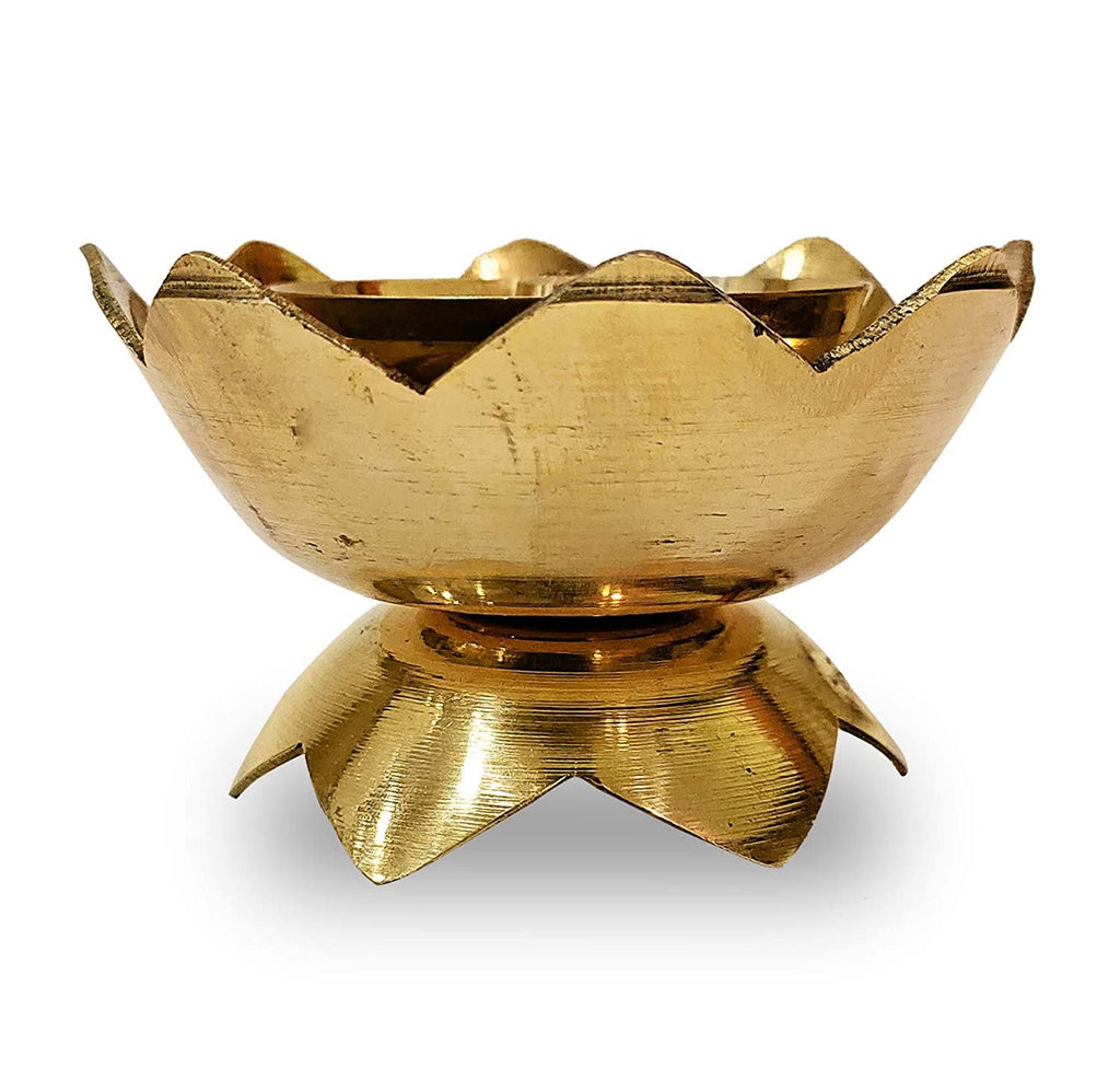 Brass Lotus Kamal Shape Diya Puja Store Online Pooja Items Online Puja Samagri Pooja Store near me www.satvikstore.in