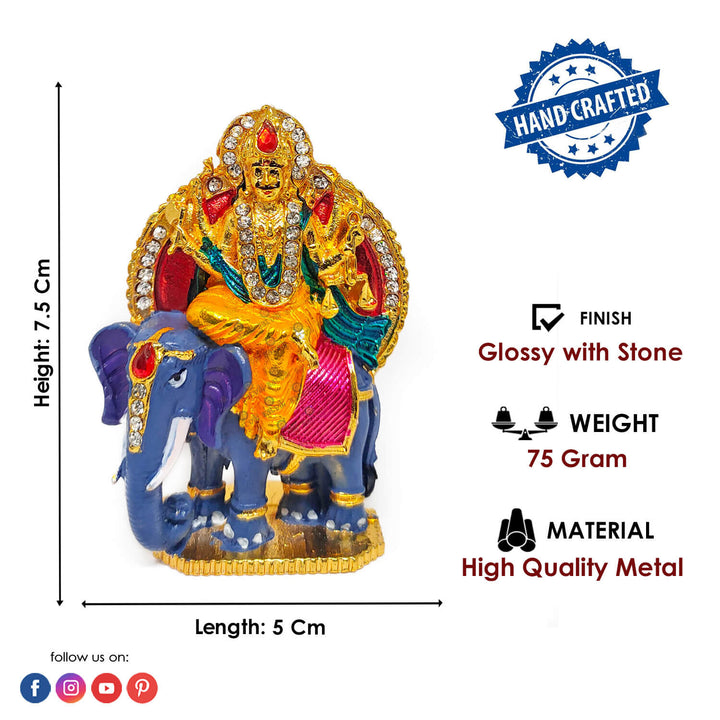 Shani Dev on Hathi Idol Puja Store Online Pooja Items Online Puja Samagri Pooja Store near me www.satvikstore.in