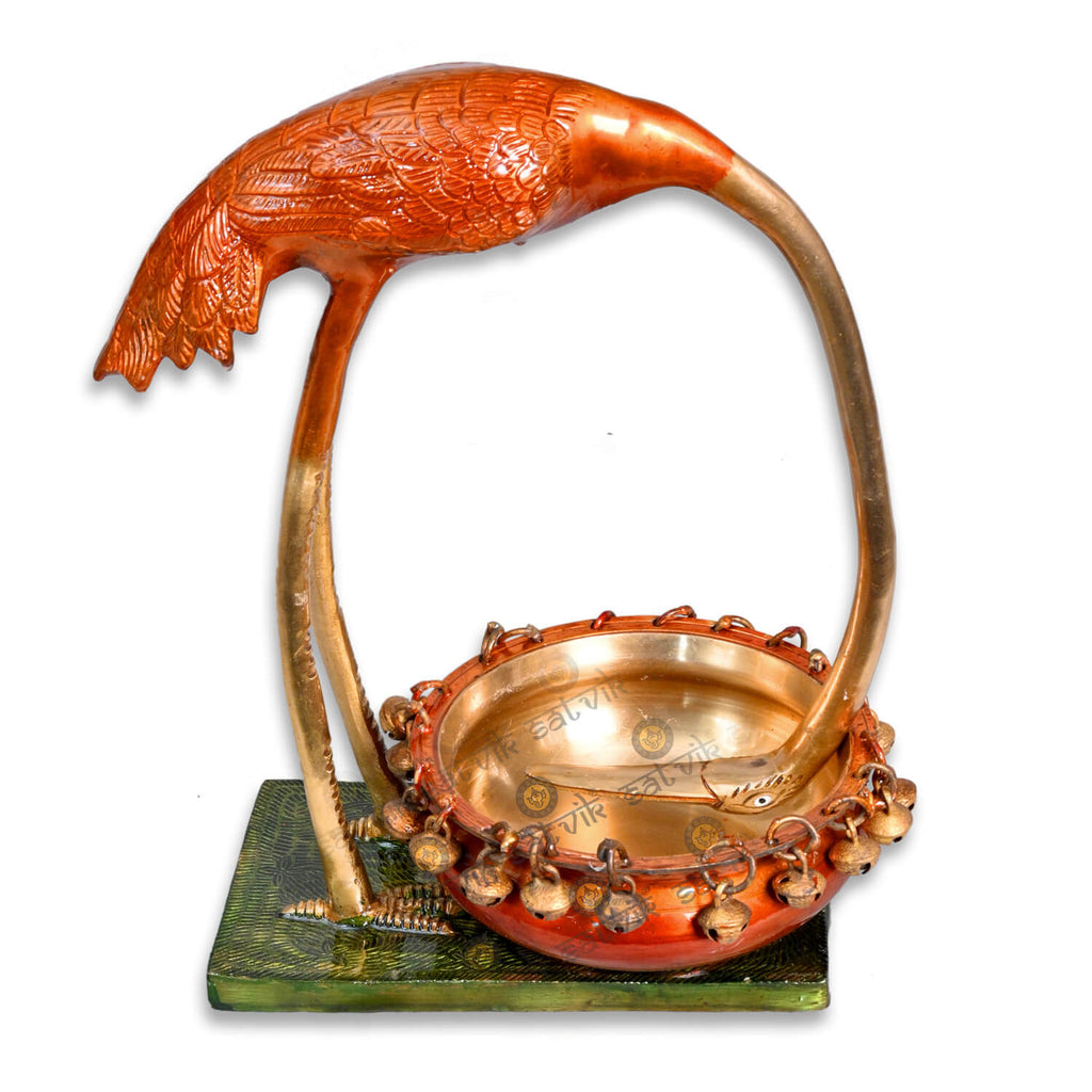 Antique Brass Swan Decorative Urli | Puja Store Online | Pooja Items Online | Puja Samagri | Pooja Store near me, www.satvikstore.in