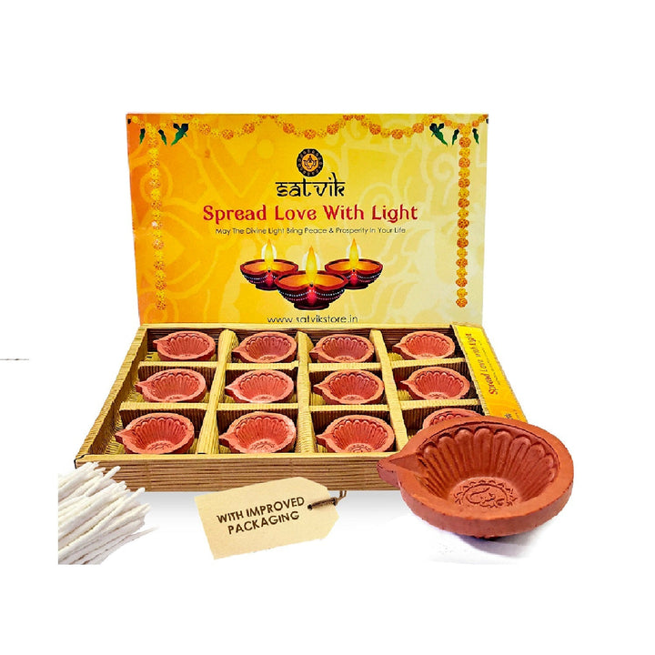Earthen Clay Diya | India’s Largest Pooja Accessories Brand – www.satvikstore.in

