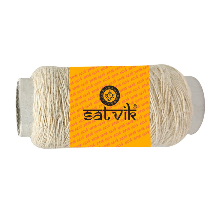 Kacha Sut (White Pure Cotton Thread) For Puja Puja Store Online Pooja Items Online Puja Samagri Pooja Store near me www.satvikstore.in