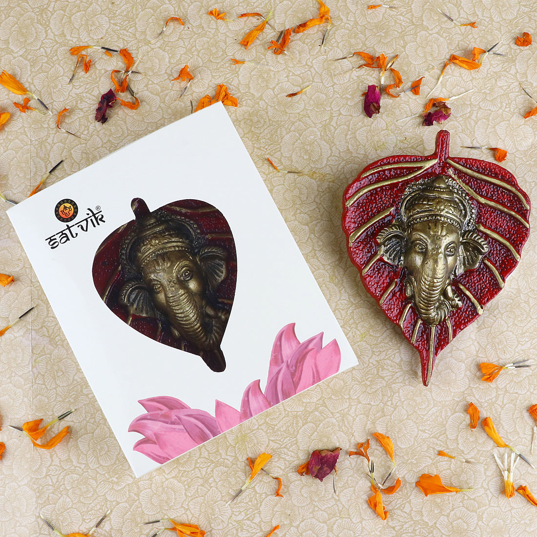Ganesh Face on Leaf Patta | India’s Largest Pooja Accessories Brand – www.satvikstore.in