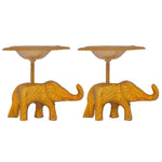 Spectacular Metal Elephant with Diya Showpiece