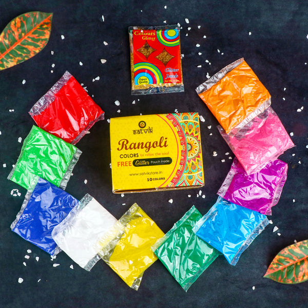 Rangoli Colors (10 Pc Pouch Pack)