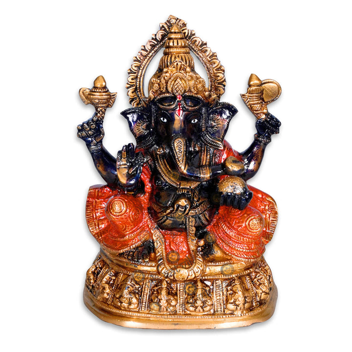Engraved Brass Ganesh Idol Puja Store Online Pooja Items Online Puja Samagri Pooja Store near me www.satvikstore.in